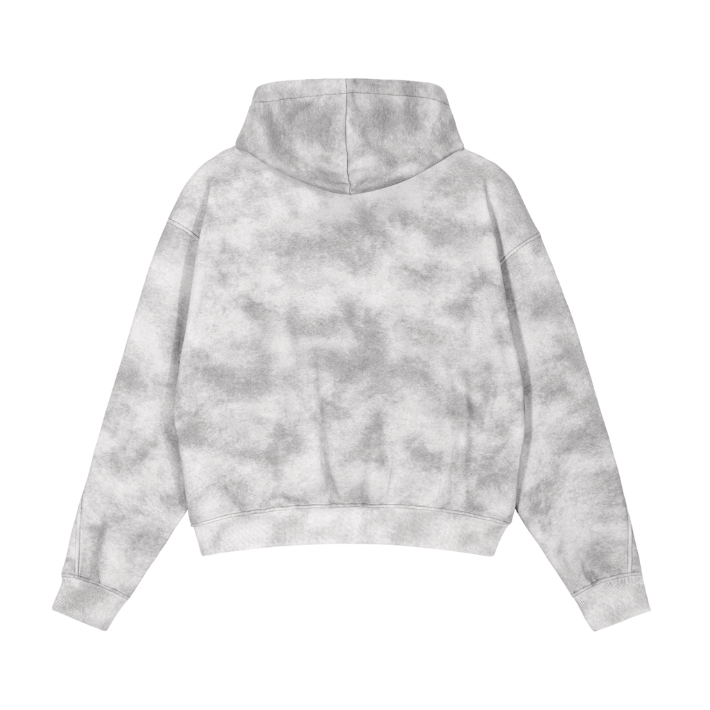 Luxury London Clothing Dirty Washed Zip-Up Fleece Hoodie
