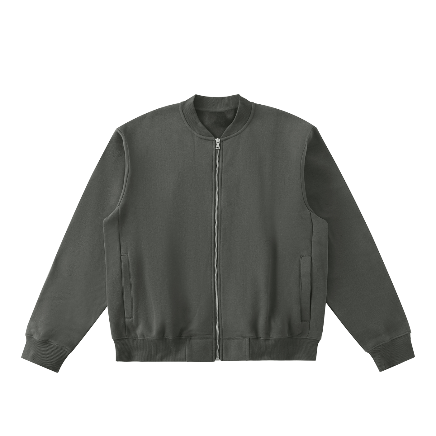 Luxury London Clothing Zip-Up Fleeced Varsity Jacket