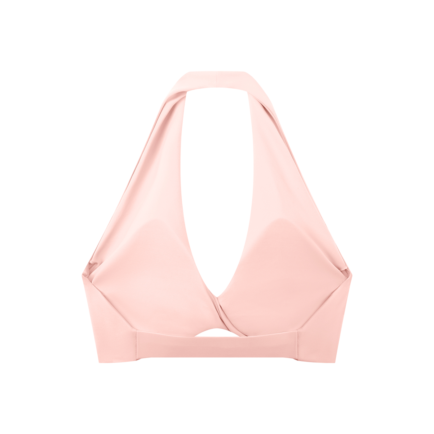 Luxury London Clothing Pleated Halter Sports Bra