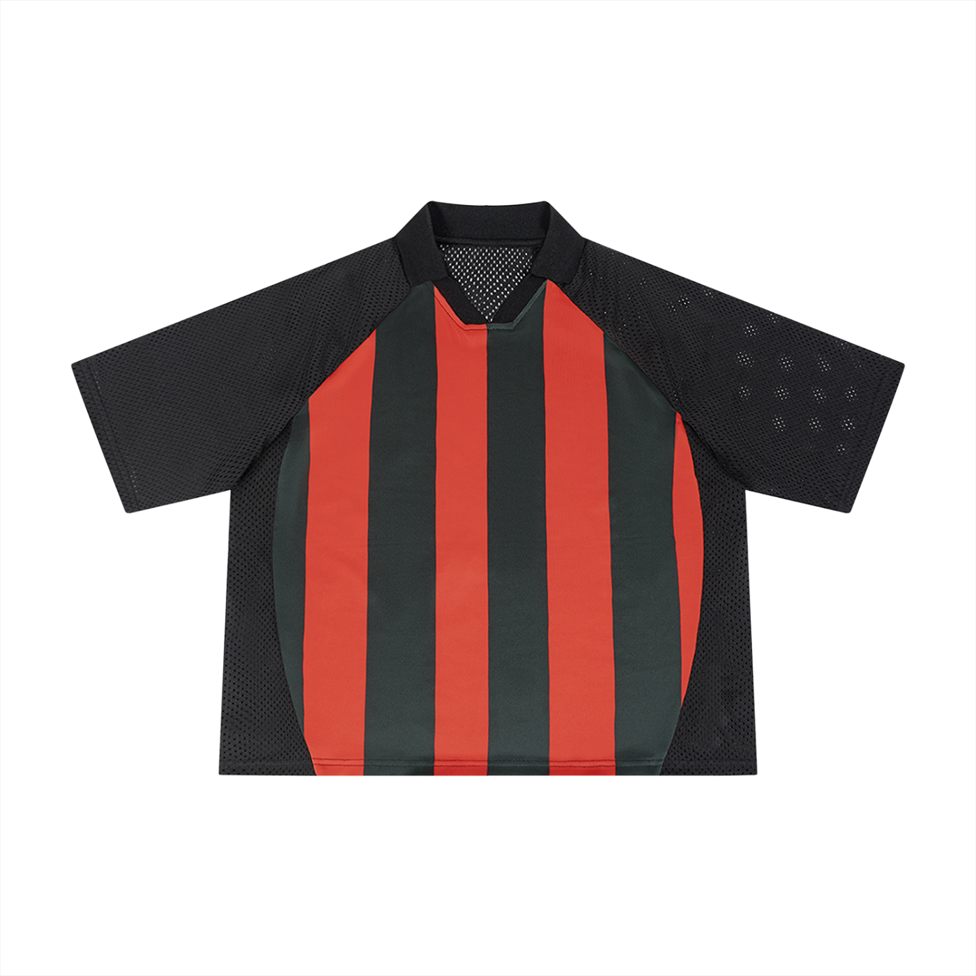 Luxury London Clothing Striped Mesh Boxy Soccer Jersey
