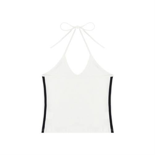 Luxury London Clothing Block Halter Crop Tank Top