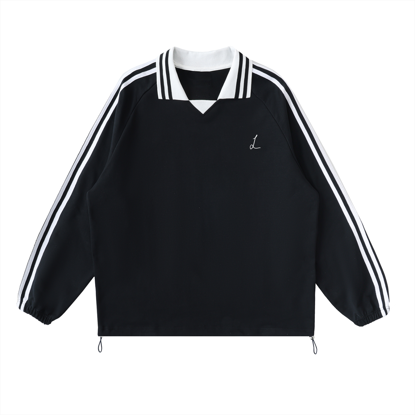 Luxury London Clothing Contrast Striped Collar Sweatshirt