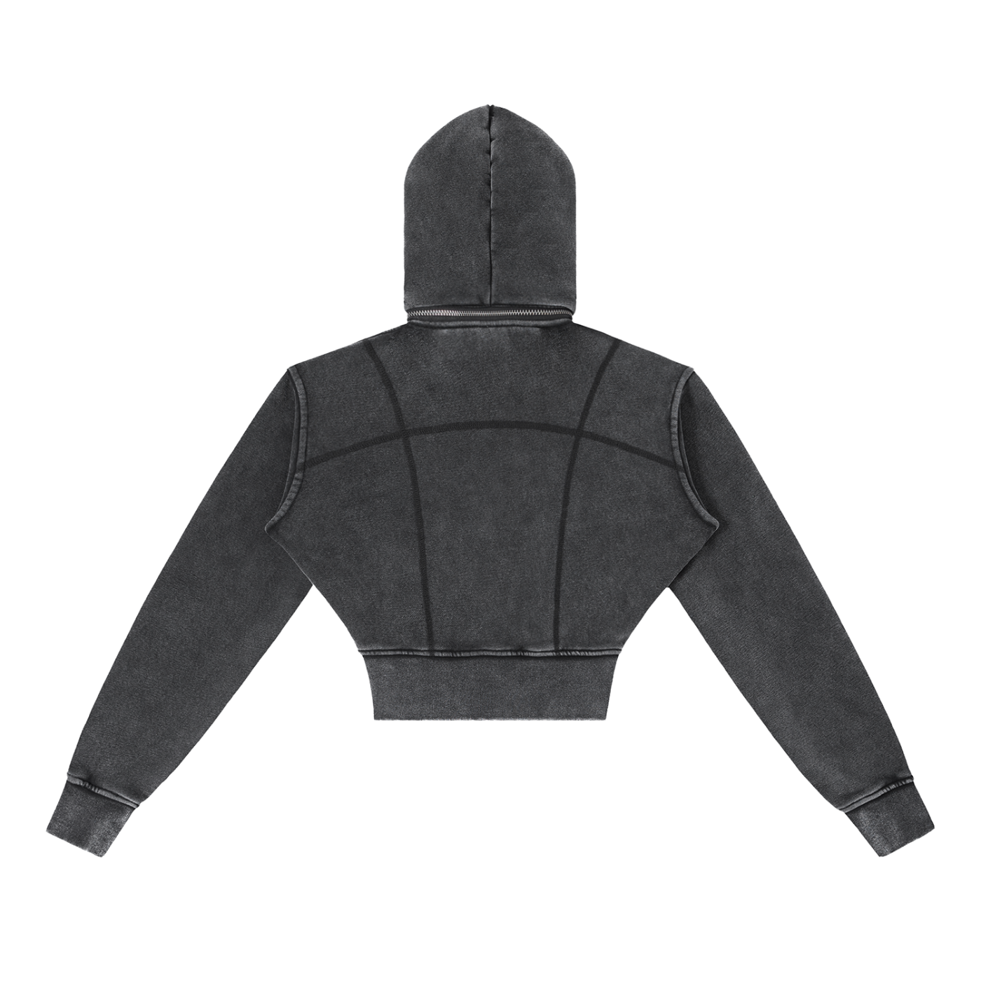 Luxury London Clothing Vintage Washed Cropped Fleece Hoodie