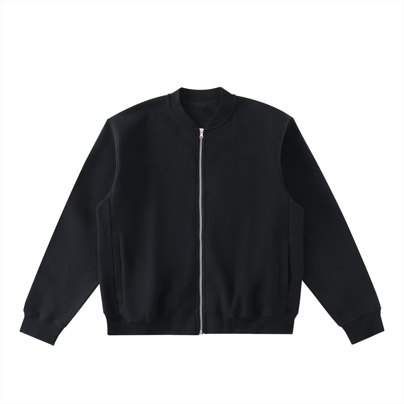 Luxury London Clothing Zip-Up Fleeced Varsity Jacket