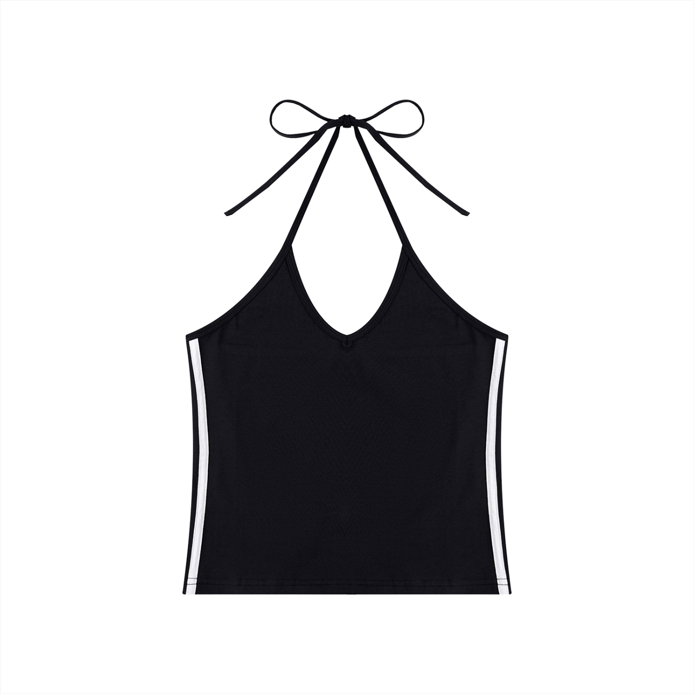 Luxury London Clothing Block Halter Crop Tank Top