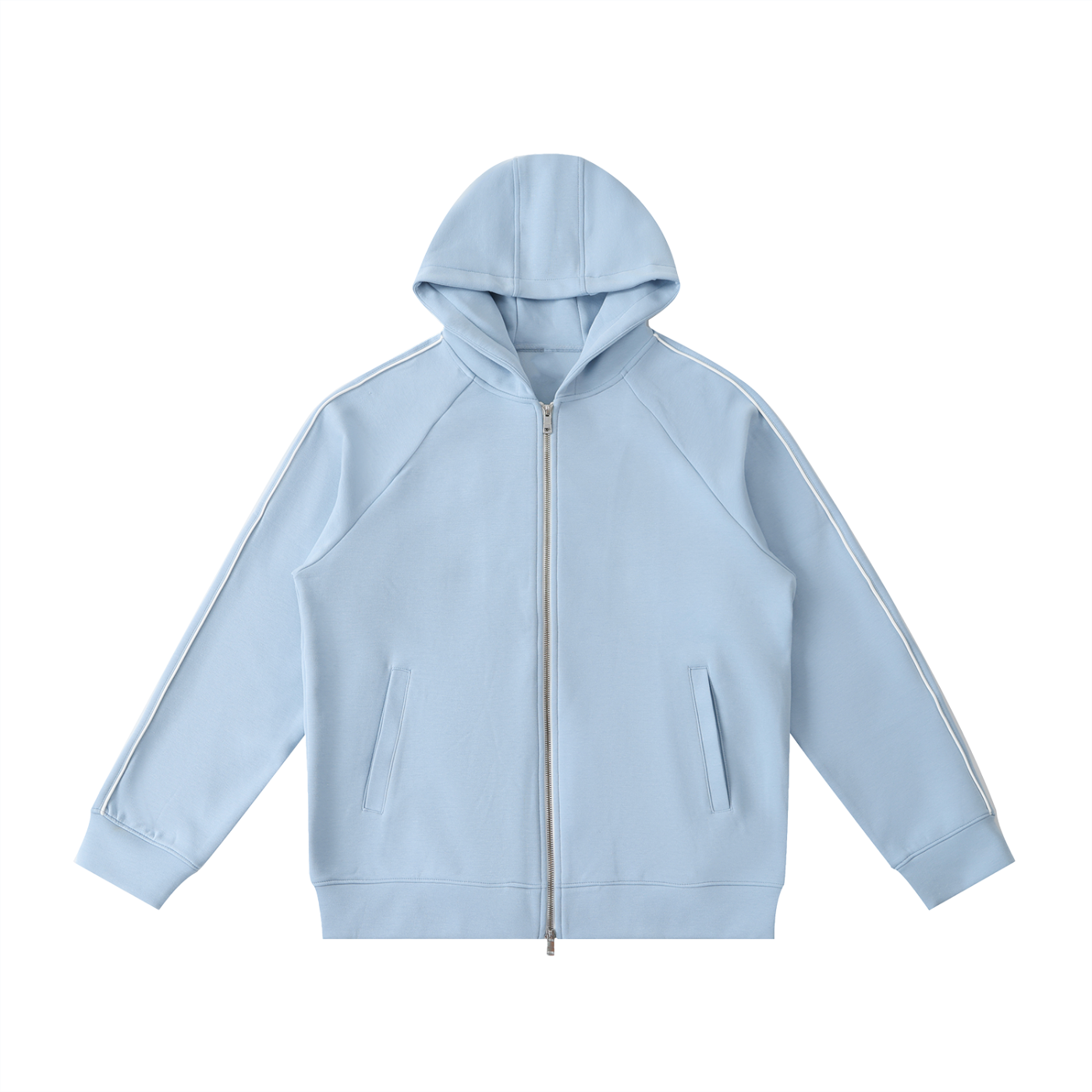 Luxury London Clothing Raglan Sleeve Zip Hoodie