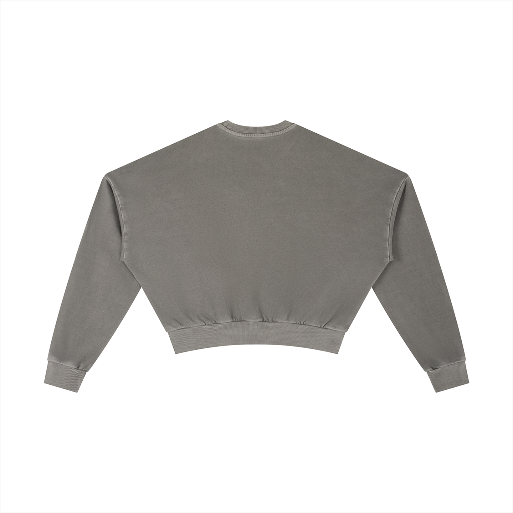Luxury London Clothing Vintage Washed Cropped Sweatshirt
