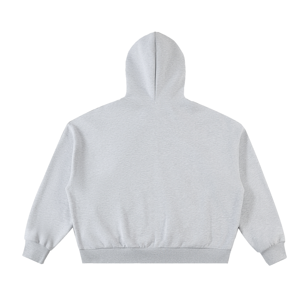 Luxury London Clothing Fleeced Full-Zip Boxy Hoodie
