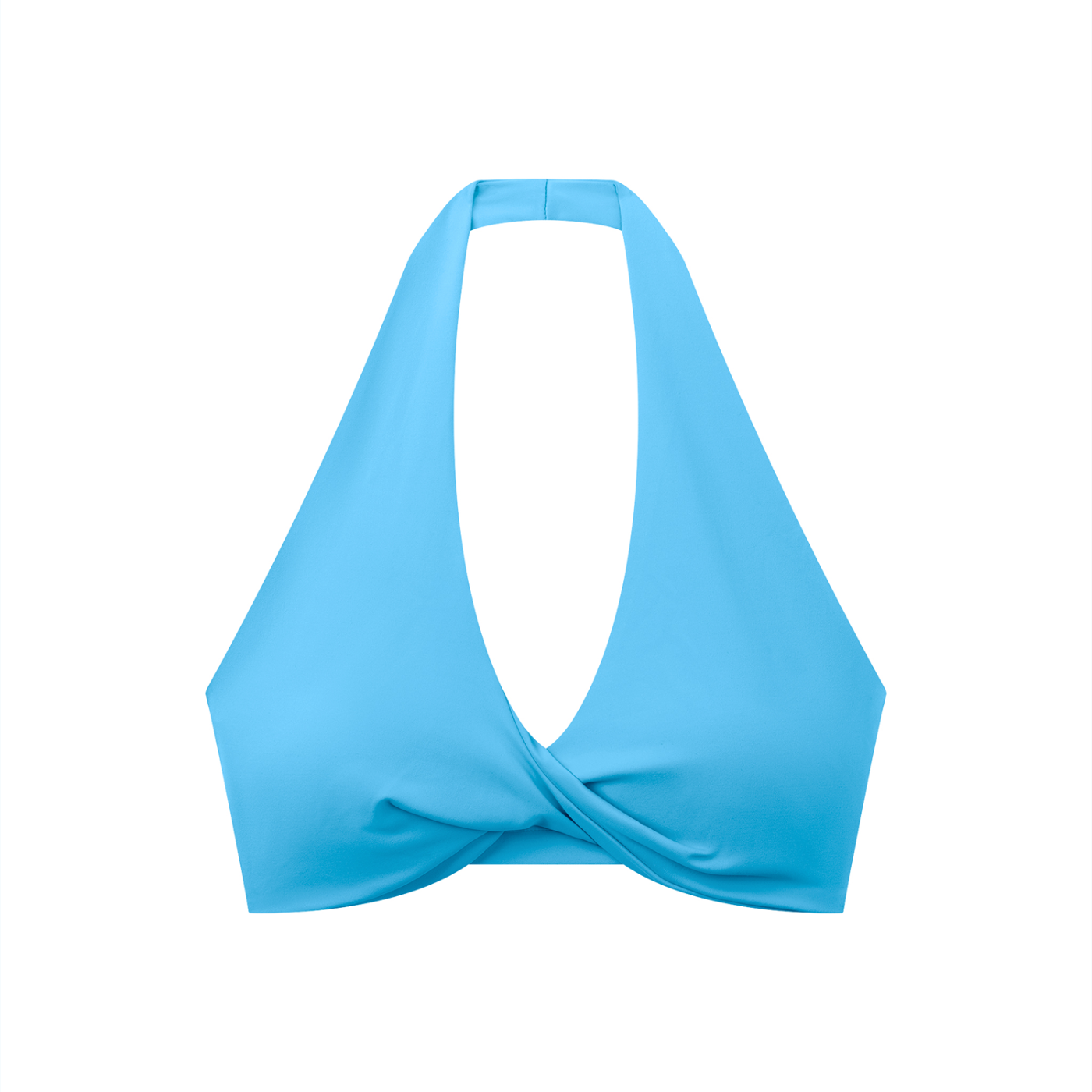 Luxury London Clothing Pleated Halter Sports Bra