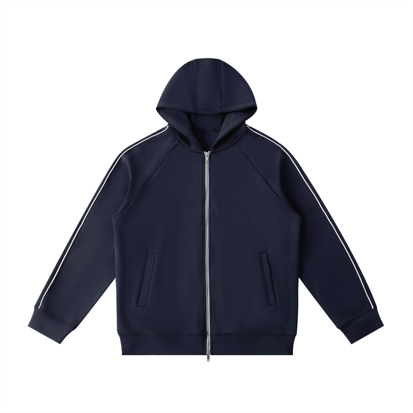 Luxury London Clothing Raglan Sleeve Zip Hoodie
