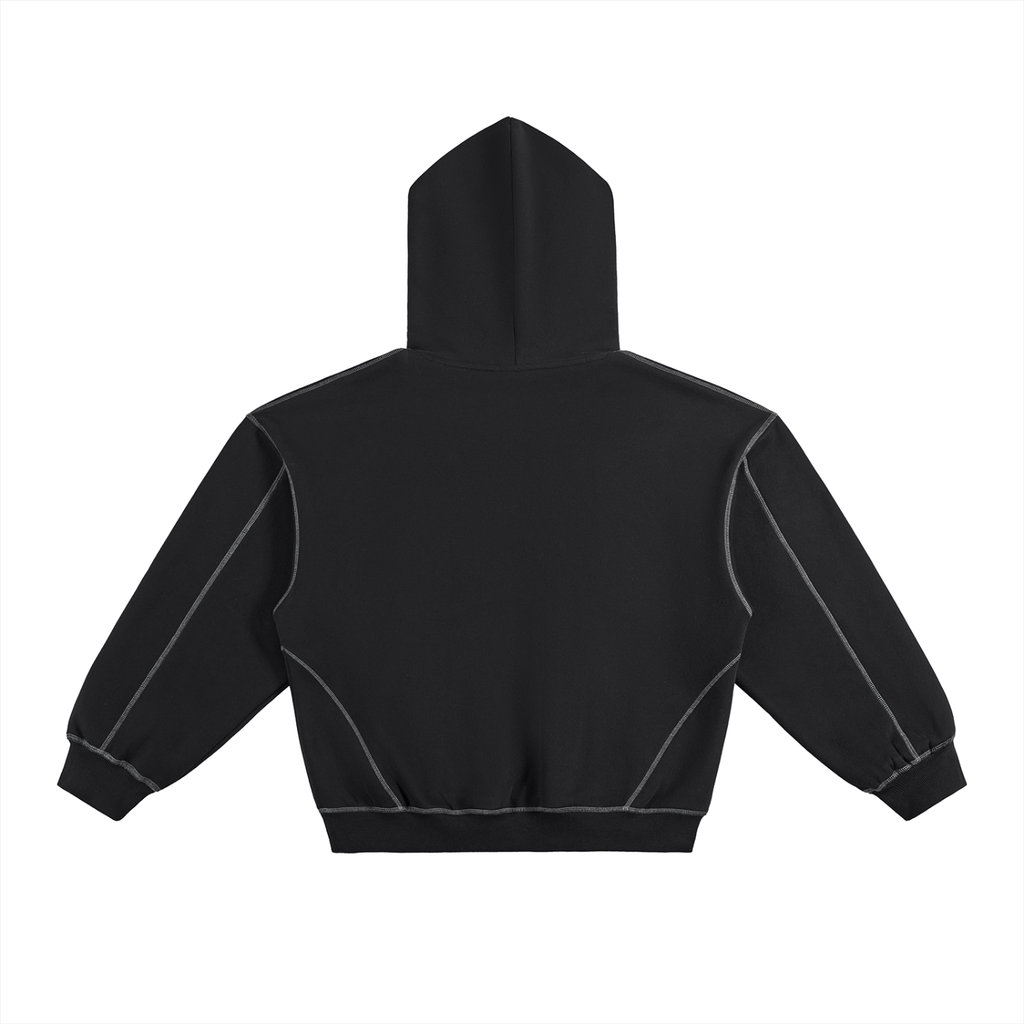 Luxury London Clothing Stitched Boxy Fleece Hoodie