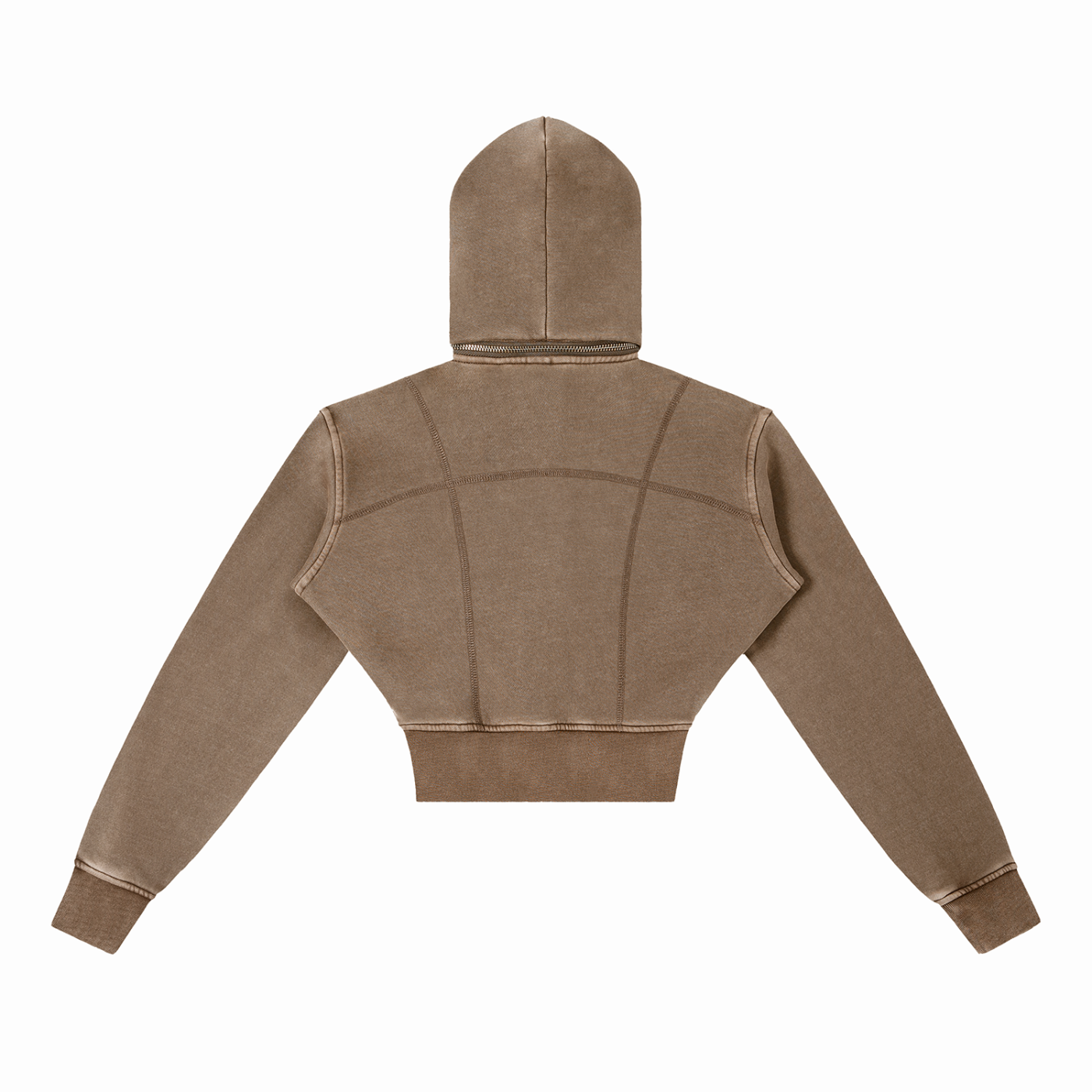 Luxury London Clothing Vintage Washed Cropped Fleece Hoodie