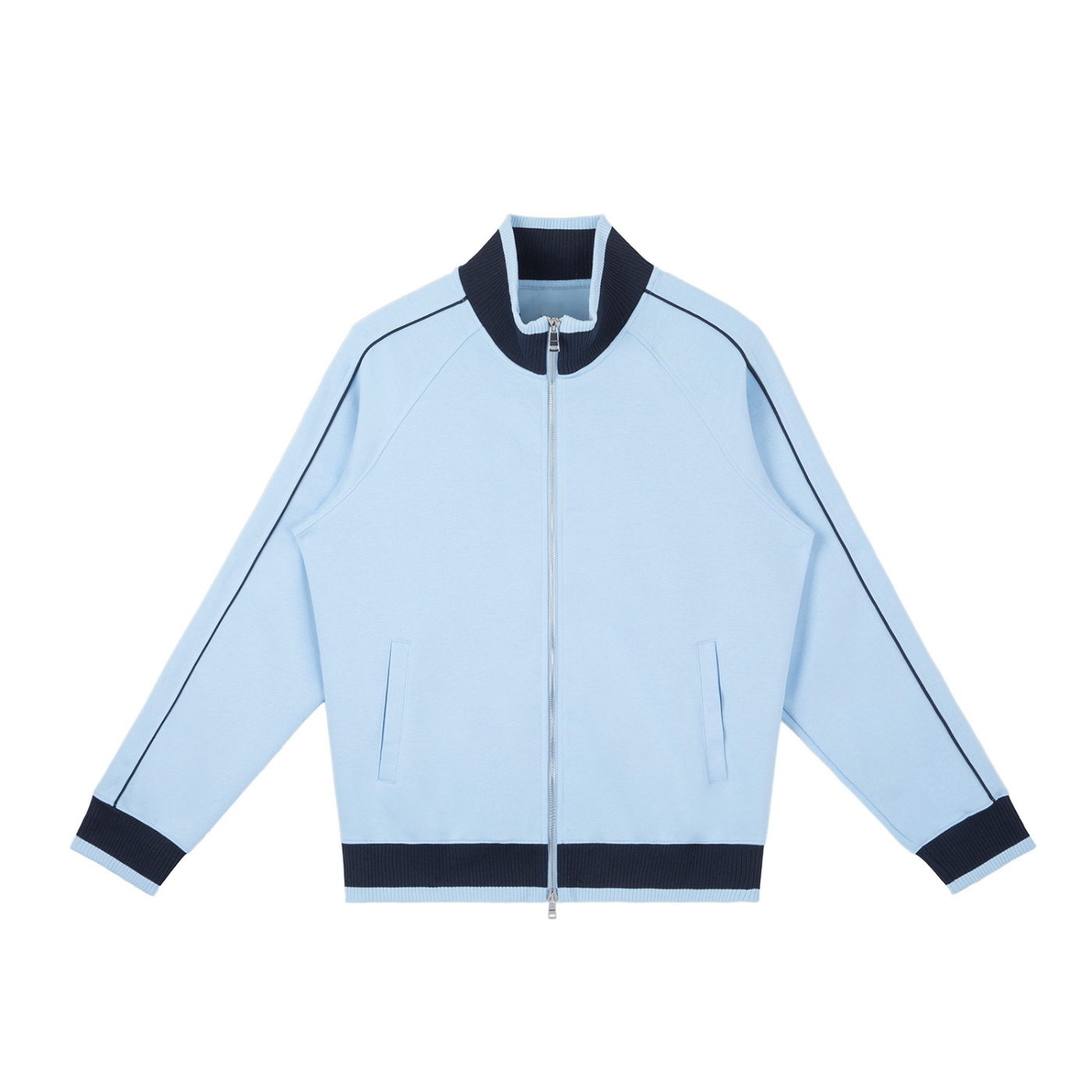Luxury London Clothing  Raglan Sleeve Zip Track Jacket