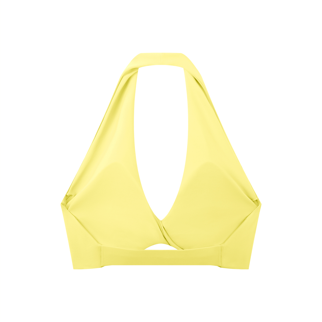 Luxury London Clothing Pleated Halter Sports Bra