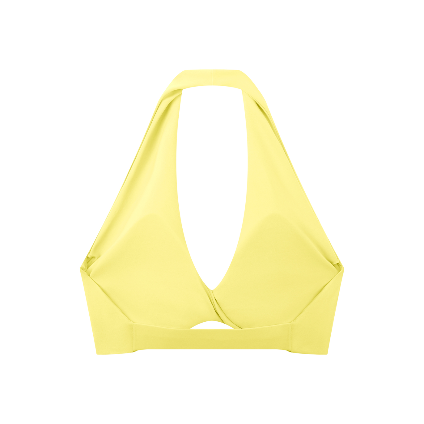 Luxury London Clothing Pleated Halter Sports Bra