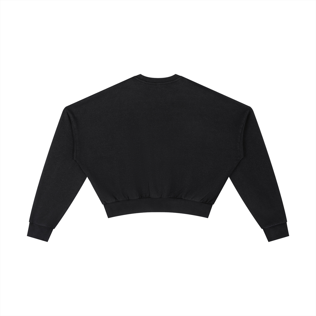 Luxury London Clothing Vintage Washed Cropped Sweatshirt