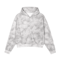 Luxury London Clothing Dirty Washed Zip-Up Fleece Hoodie