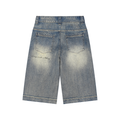 Luxury London Clothing Vintage Wash Baggy Denim Shorts
