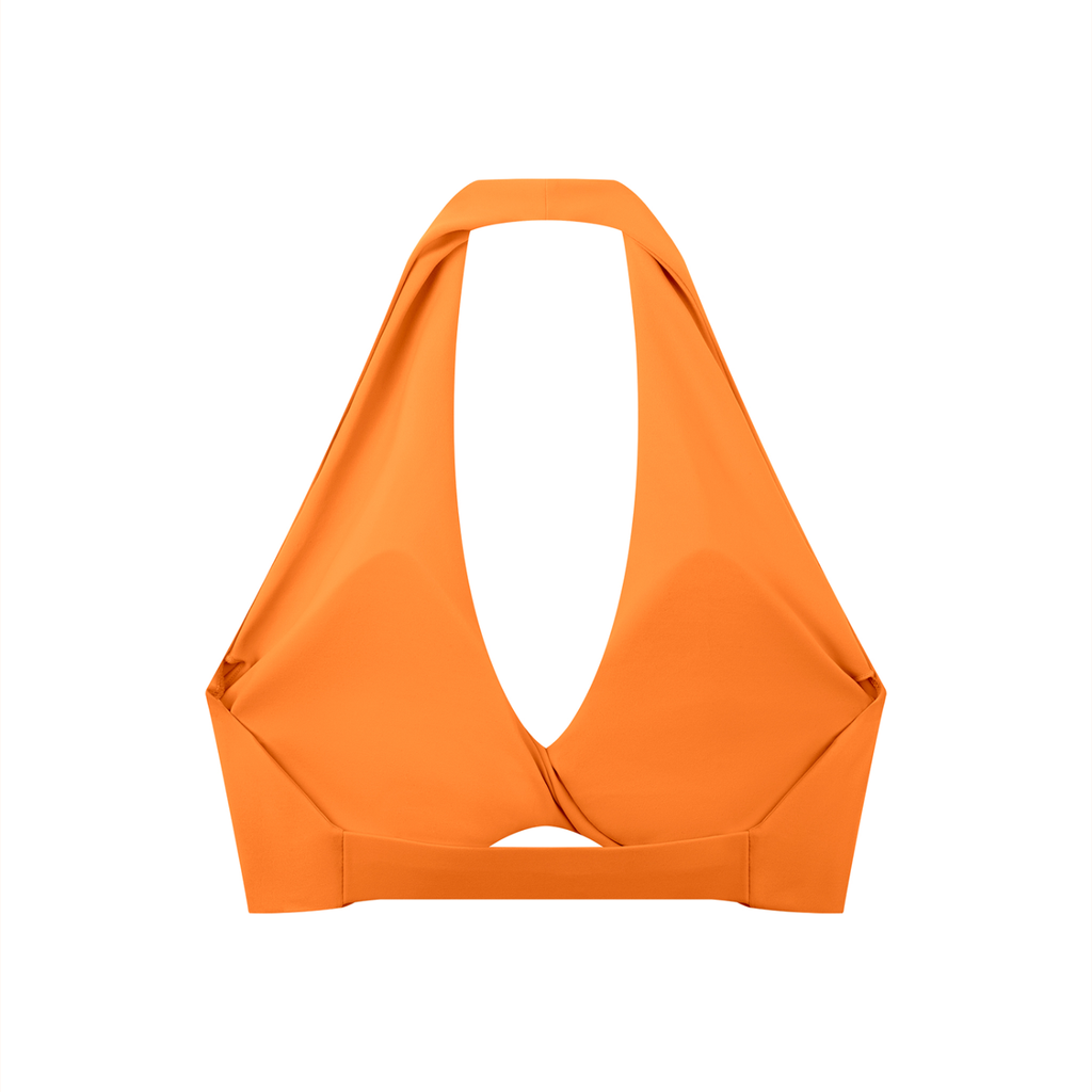 Luxury London Clothing Pleated Halter Sports Bra