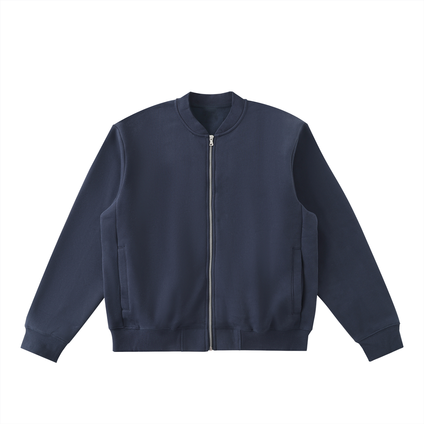 Luxury London Clothing Zip-Up Fleeced Varsity Jacket