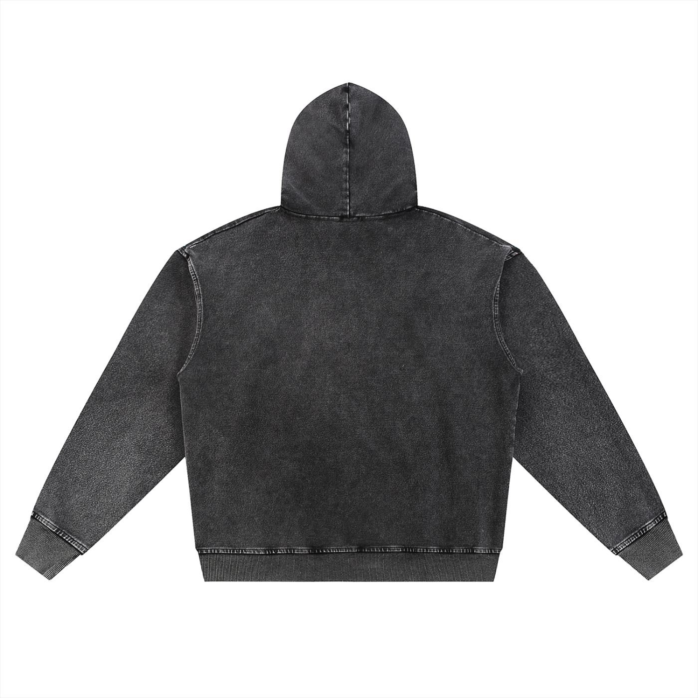 Luxury London Clothing Snow Wash Oversized Zip-Up Hoodie