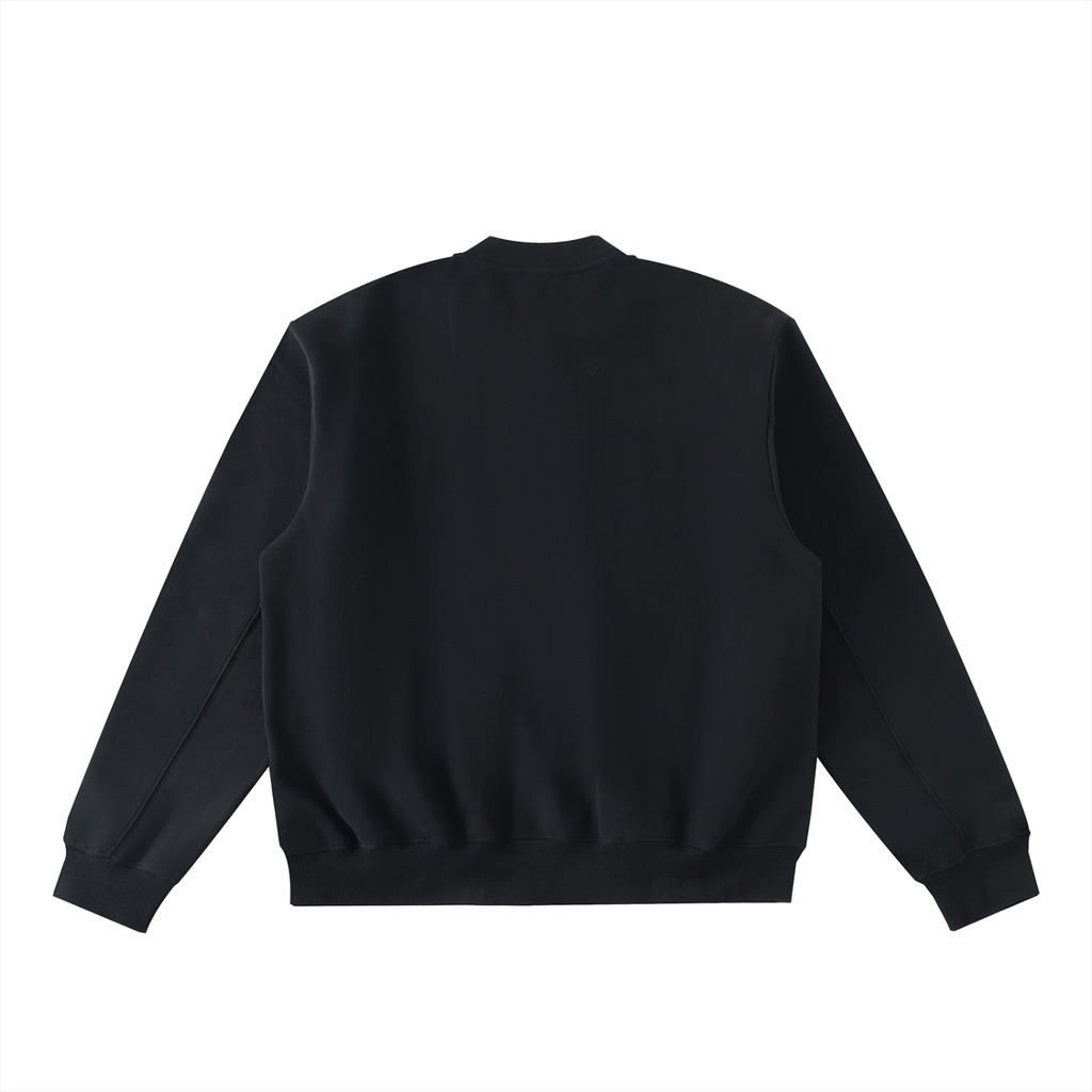 Luxury London Clothing Zip-Up Fleeced Varsity Jacket