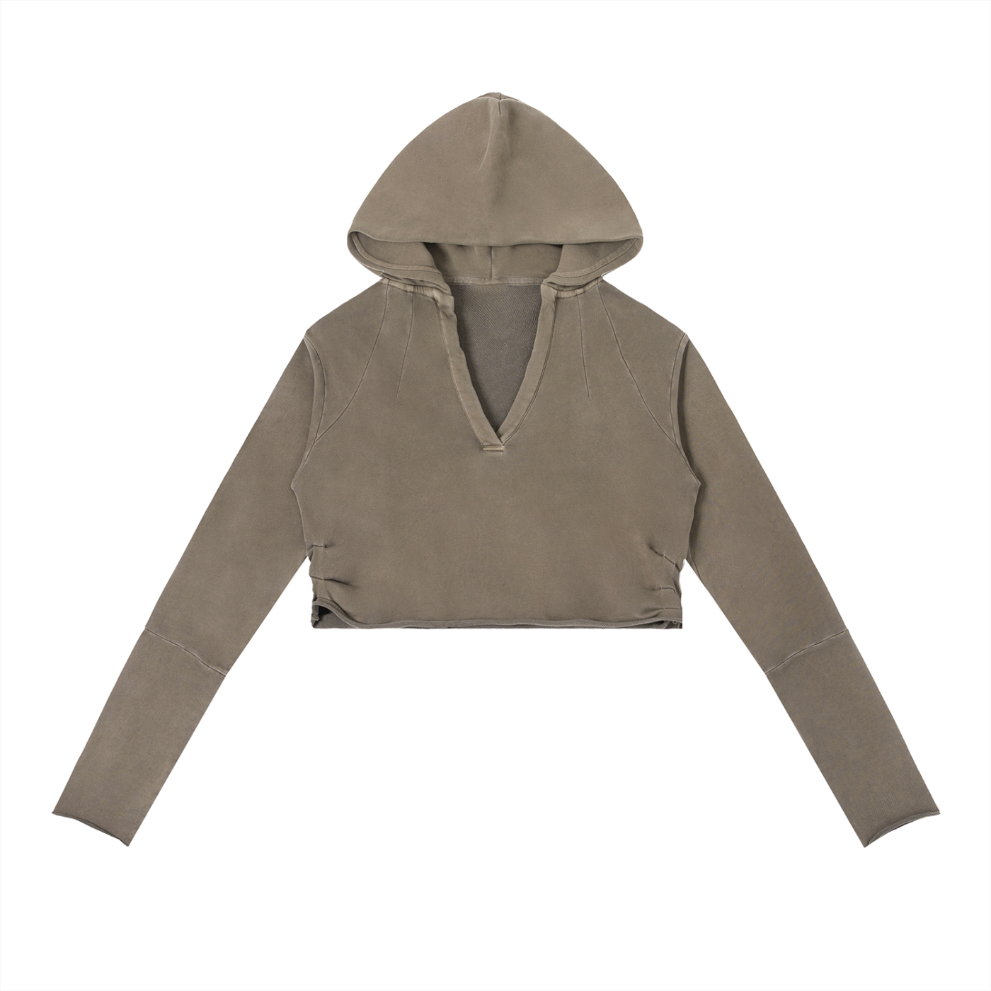 Luxury London Clothing Vintage Washed Raw Edge Hoodie