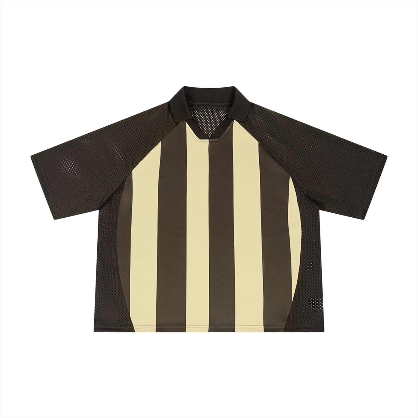 Luxury London Clothing Striped Mesh Boxy Soccer Jersey
