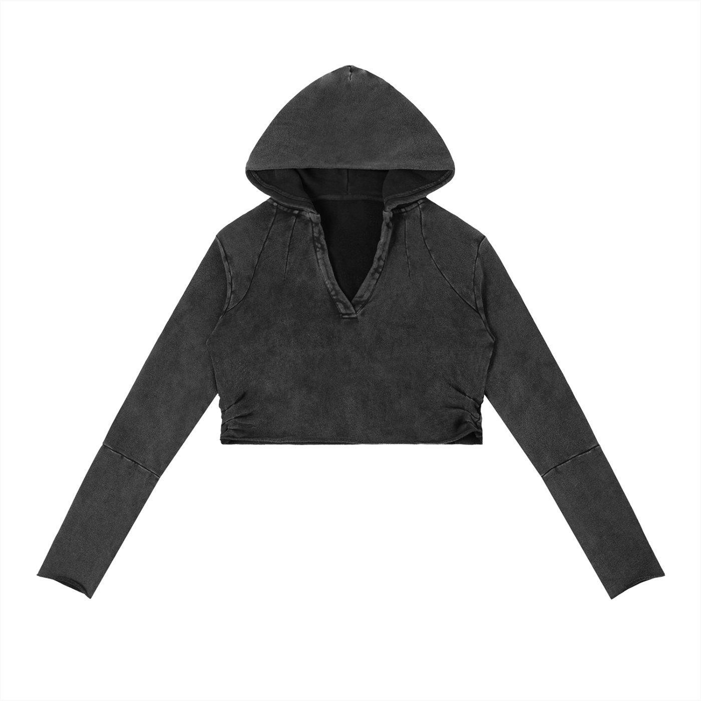 Luxury London Clothing Vintage Washed Raw Edge Hoodie