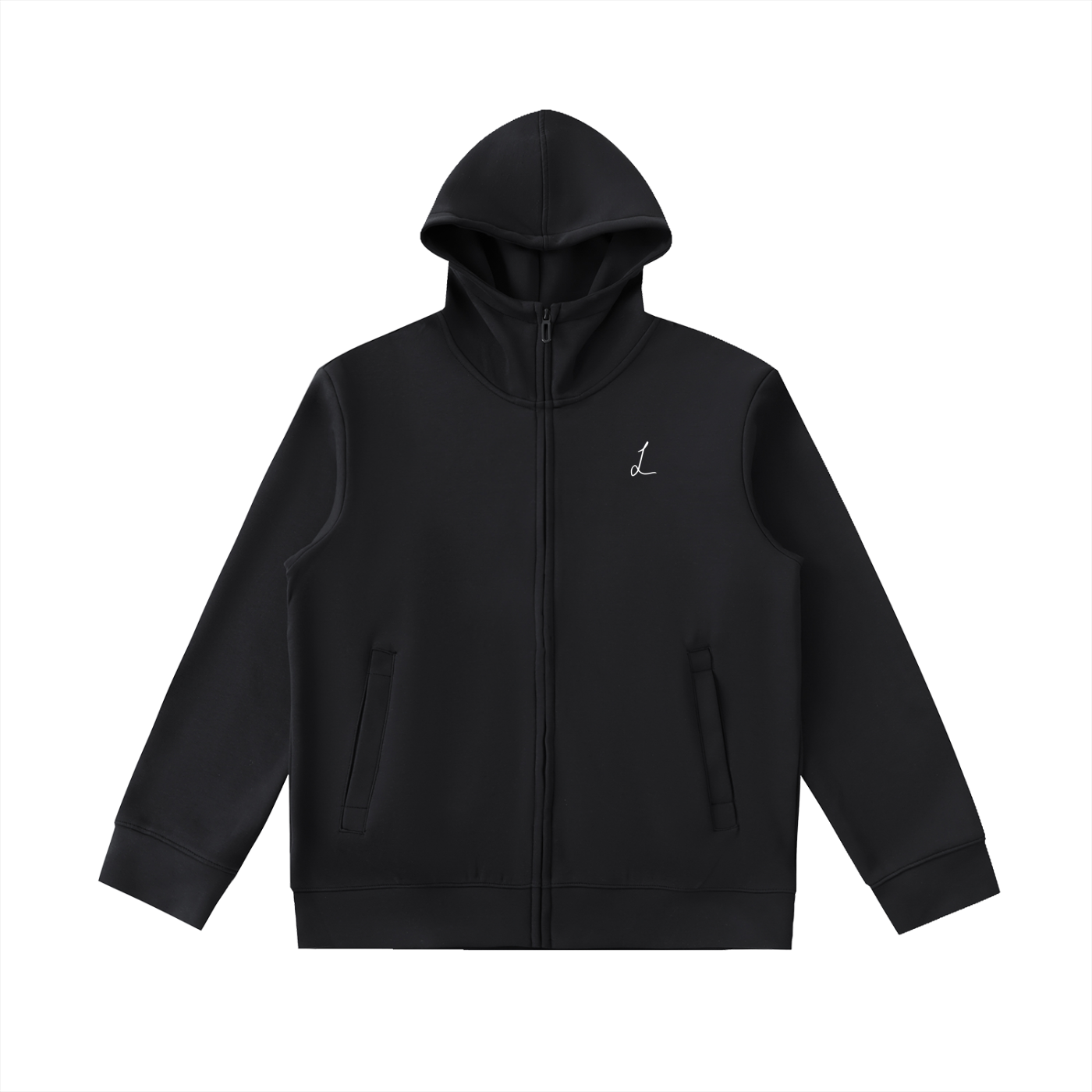 Luxury London Clothing High Neck  Zip-Up Hoodie