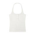 Luxury London Clothing Ribbed Henley Tank Top