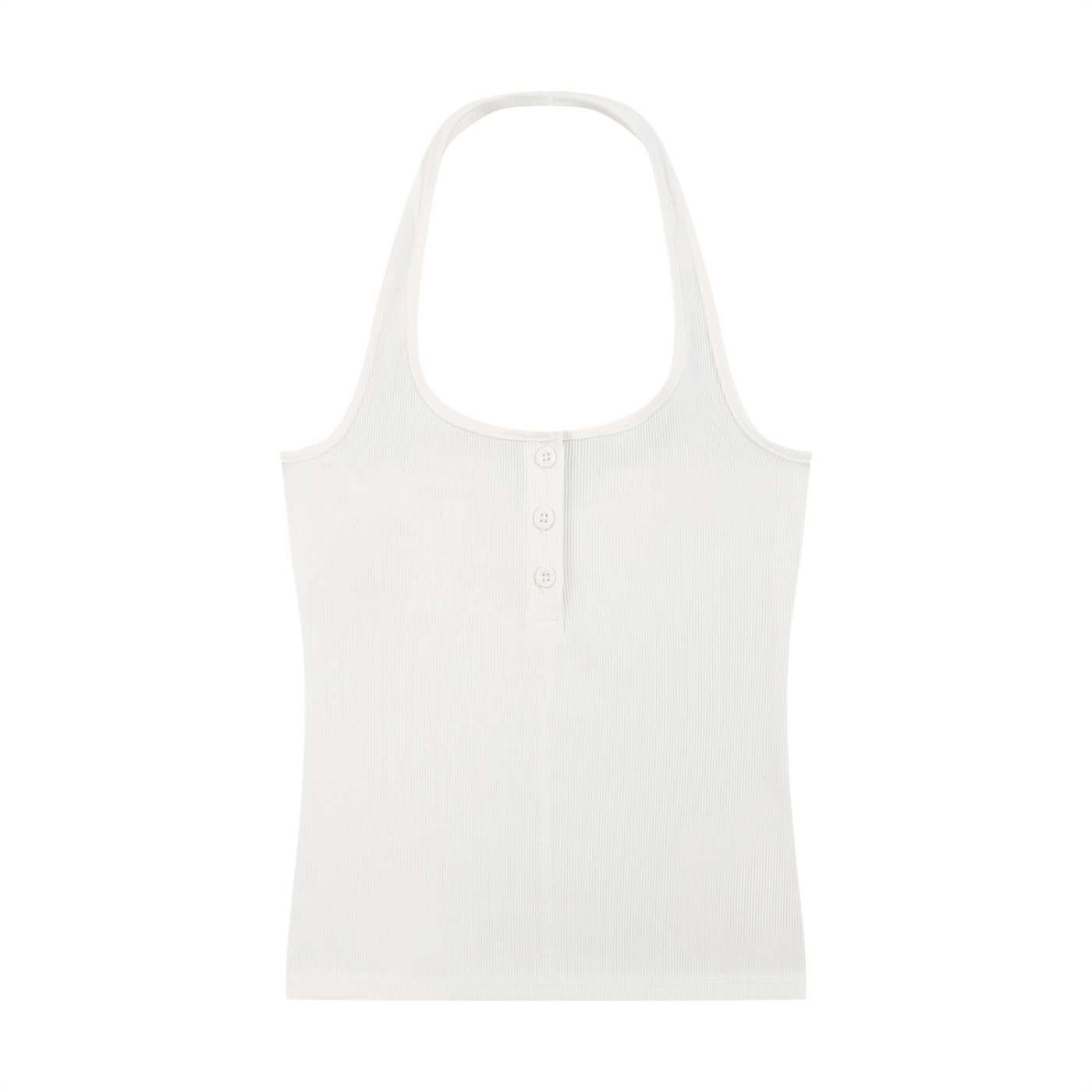 Luxury London Clothing Ribbed Henley Tank Top