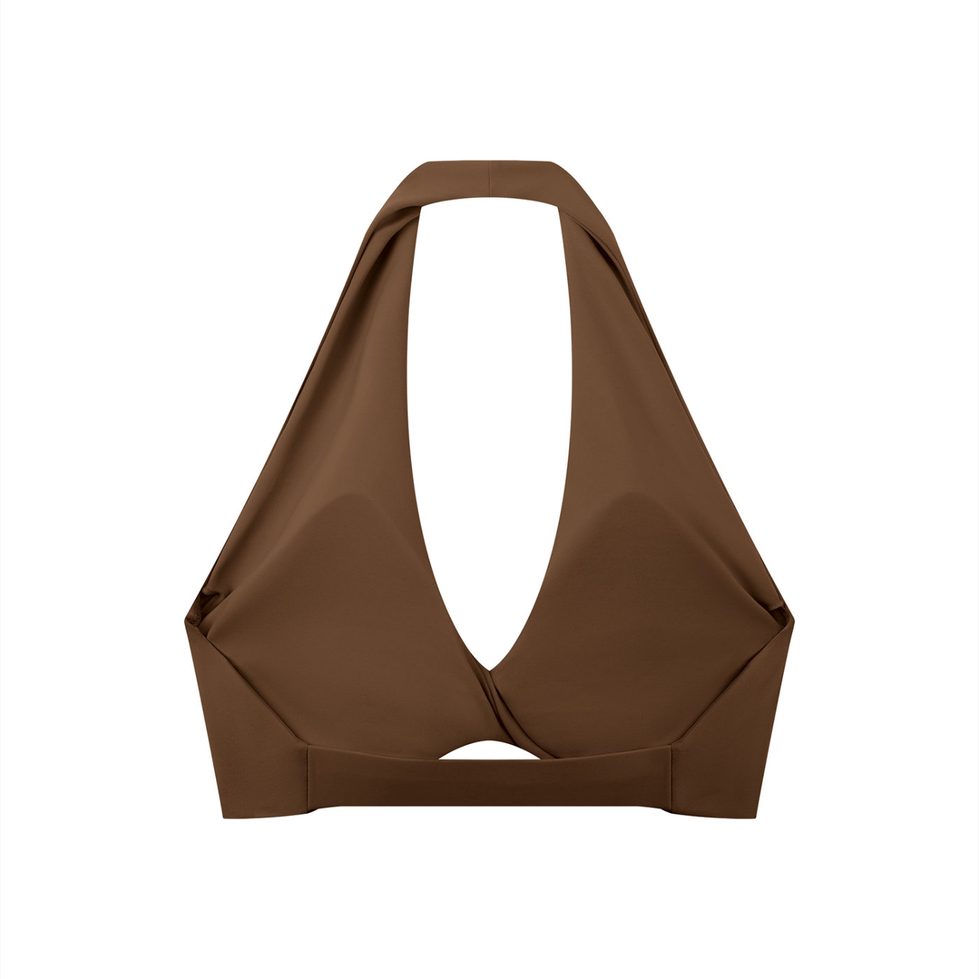 Luxury London Clothing Pleated Halter Sports Bra