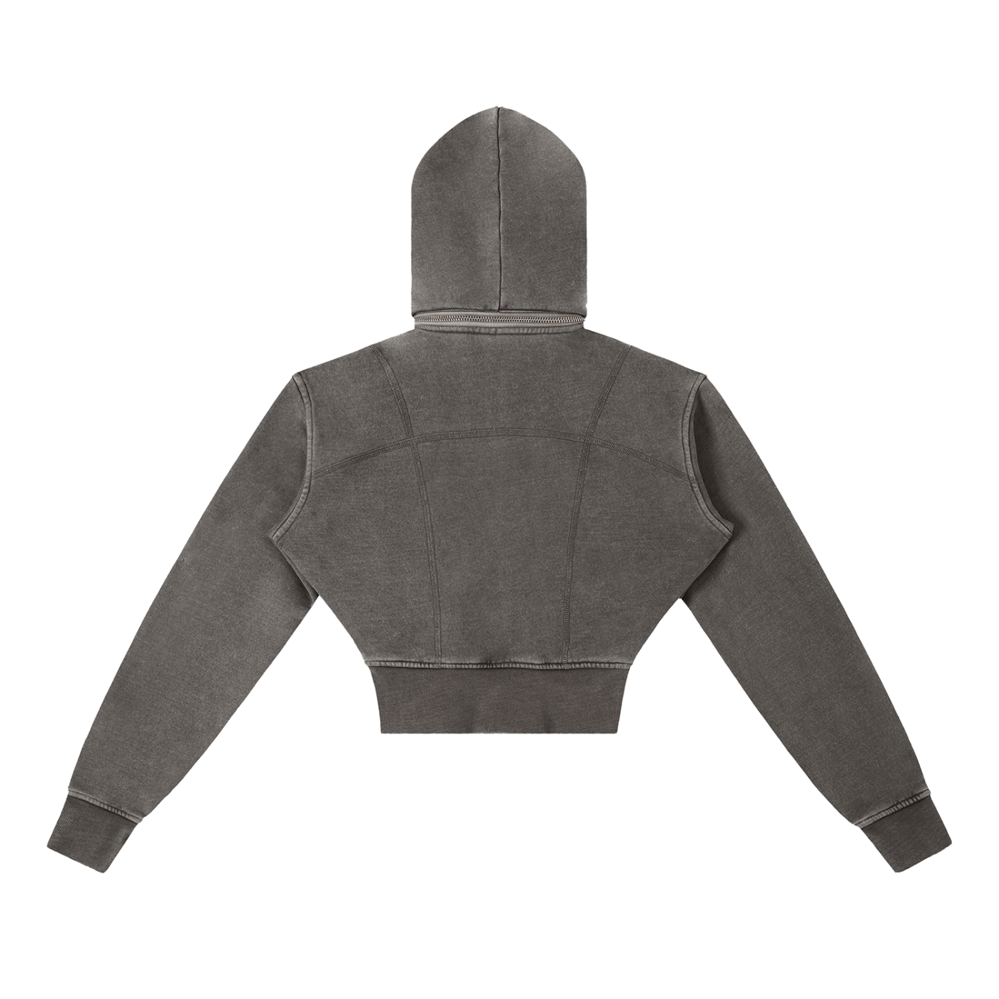 Luxury London Clothing Vintage Washed Cropped Fleece Hoodie