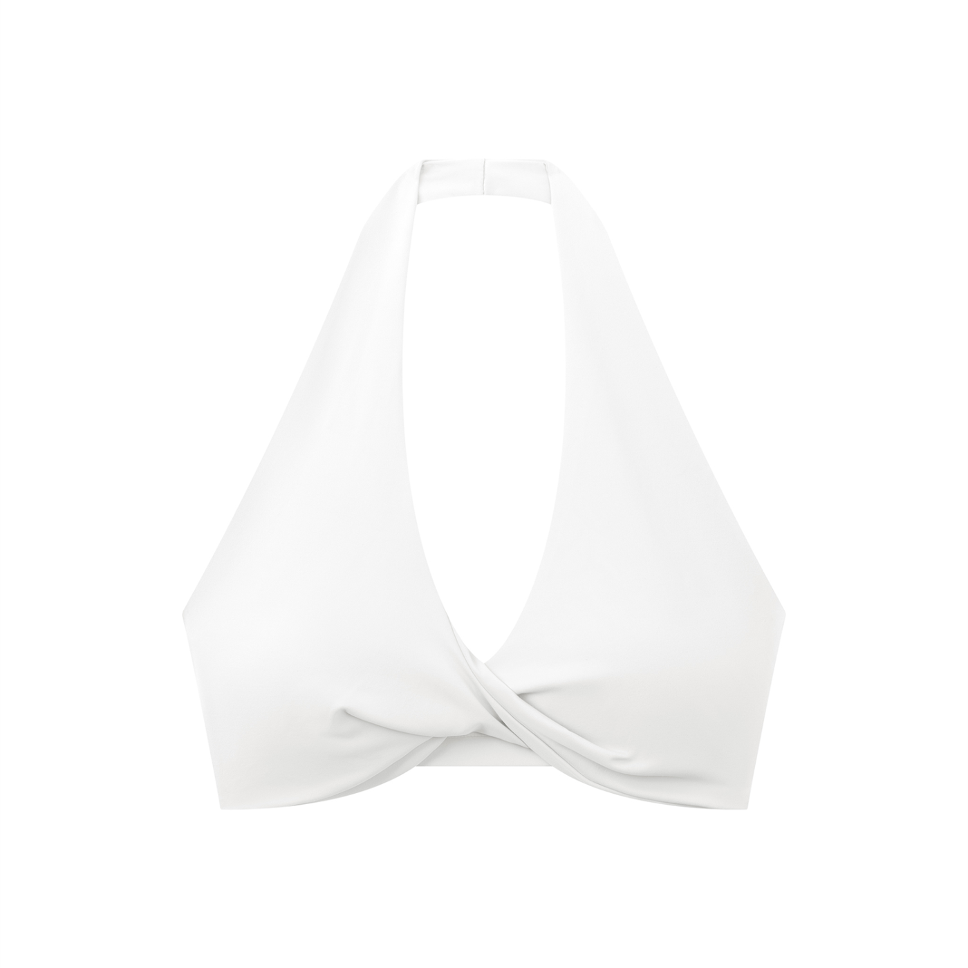 Luxury London Clothing Pleated Halter Sports Bra