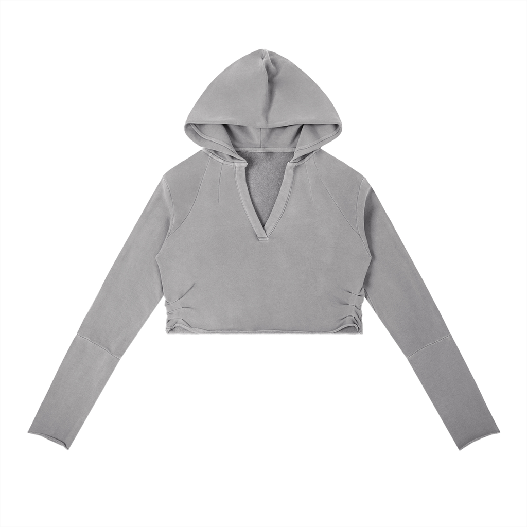 Luxury London Clothing Vintage Washed Raw Edge Hoodie