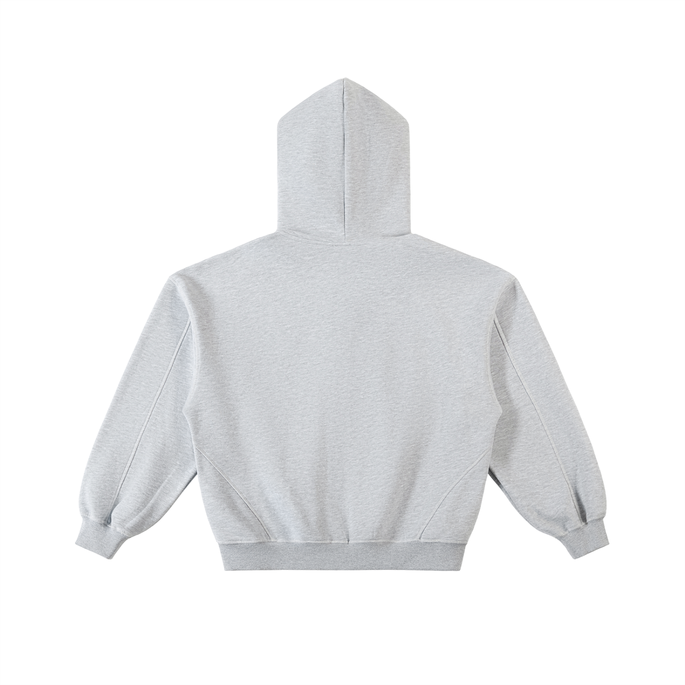 Luxury London Clothing Stitched Boxy Fleece Zip Hoodie