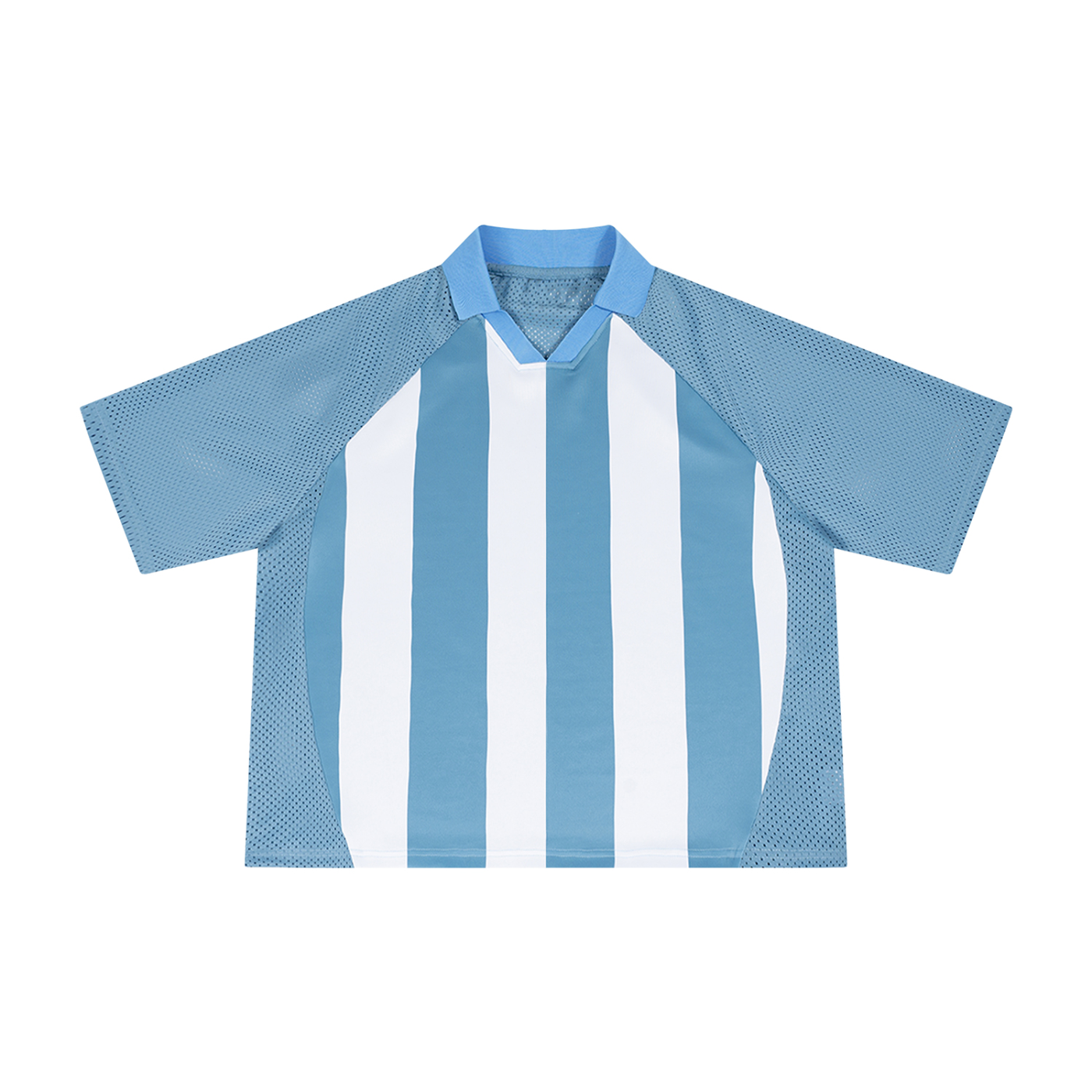Luxury London Clothing Striped Mesh Boxy Soccer Jersey