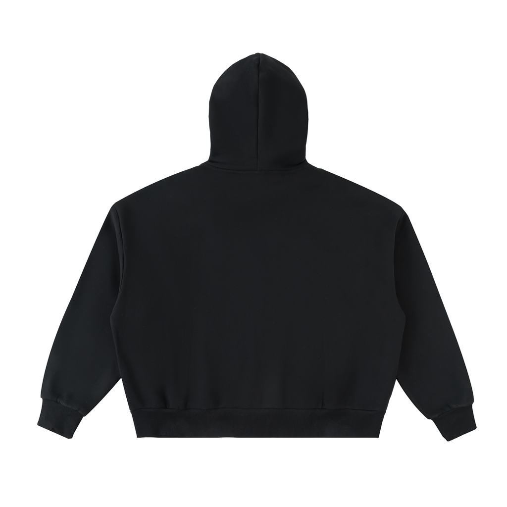 Luxury London Clothing Fleeced Full-Zip Boxy Hoodie