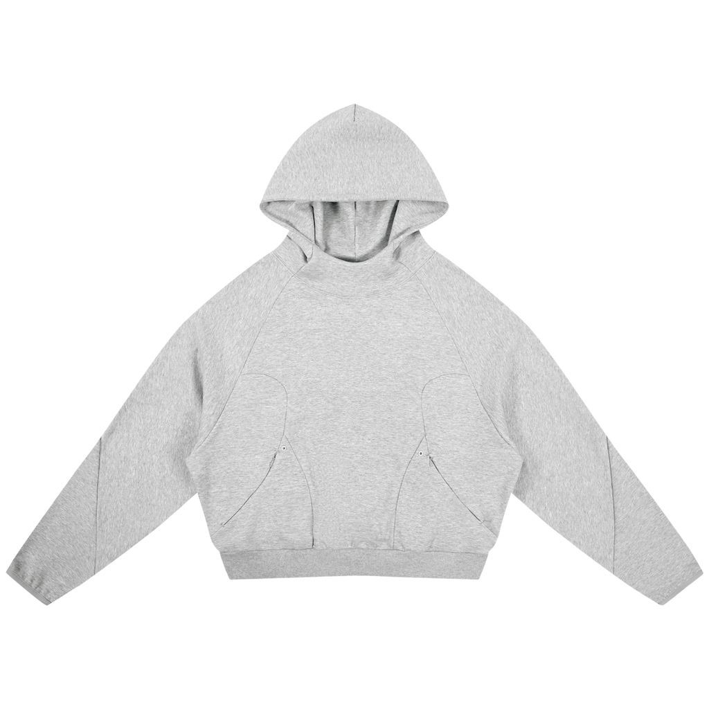 Luxury London Clothing Curved Panel Raglan Hoodie