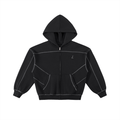 Luxury London Clothing Stitched Fleece Zip Hoodie