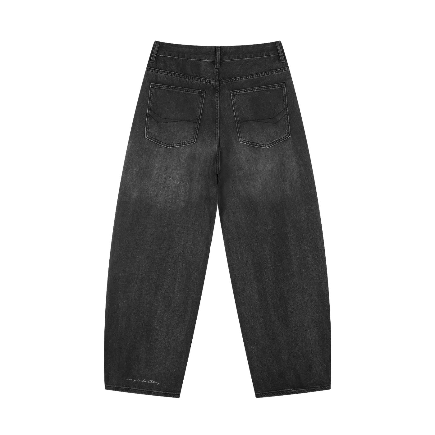 Luxury London Clothing Vintage Wash Barrel Leg Jeans