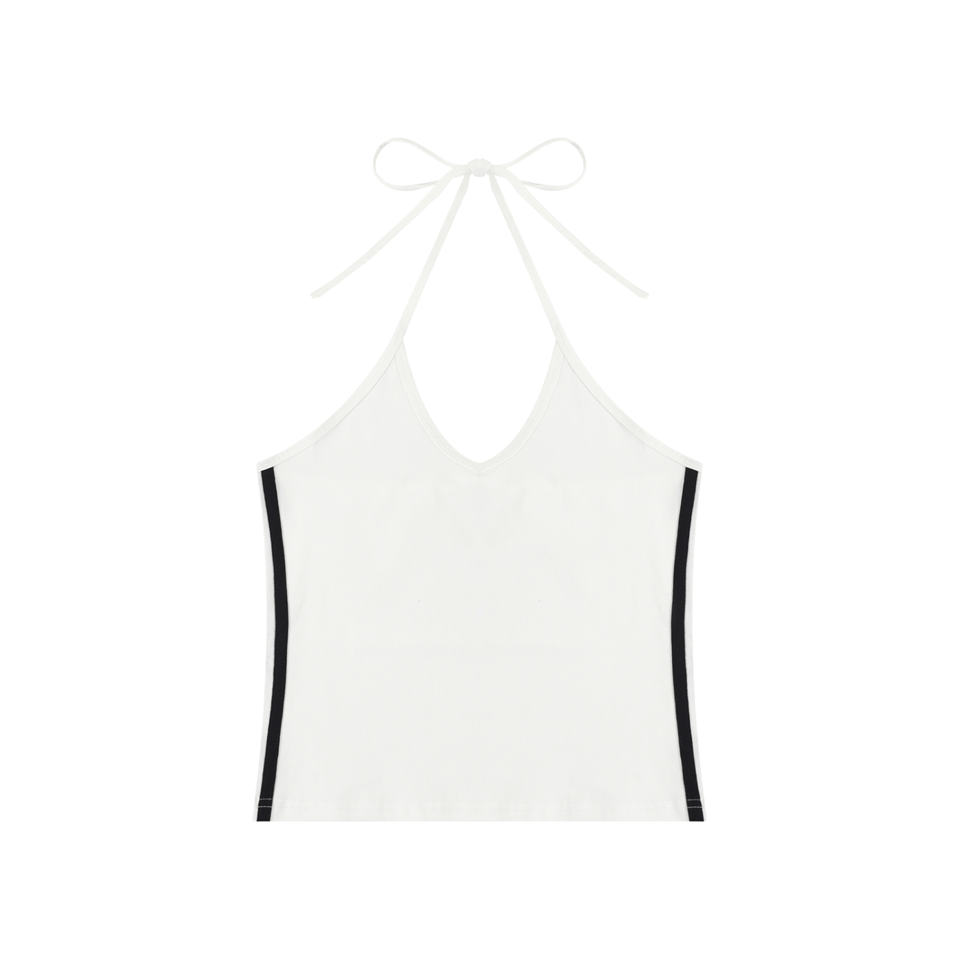 Luxury London Clothing Block Halter Crop Tank Top