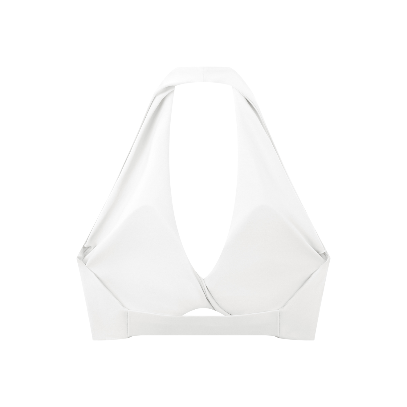 Luxury London Clothing Pleated Halter Sports Bra