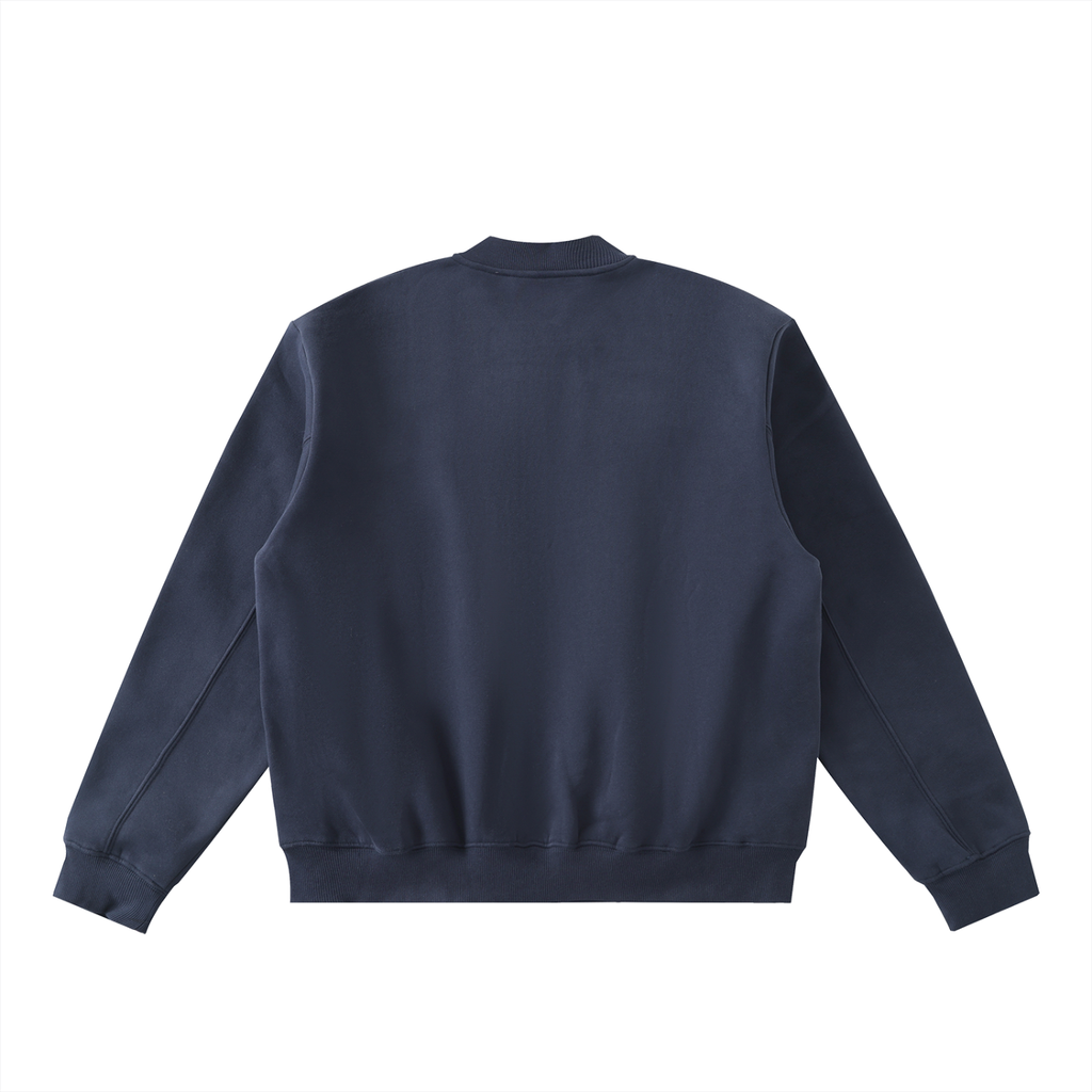 Luxury London Clothing Zip-Up Fleeced Varsity Jacket