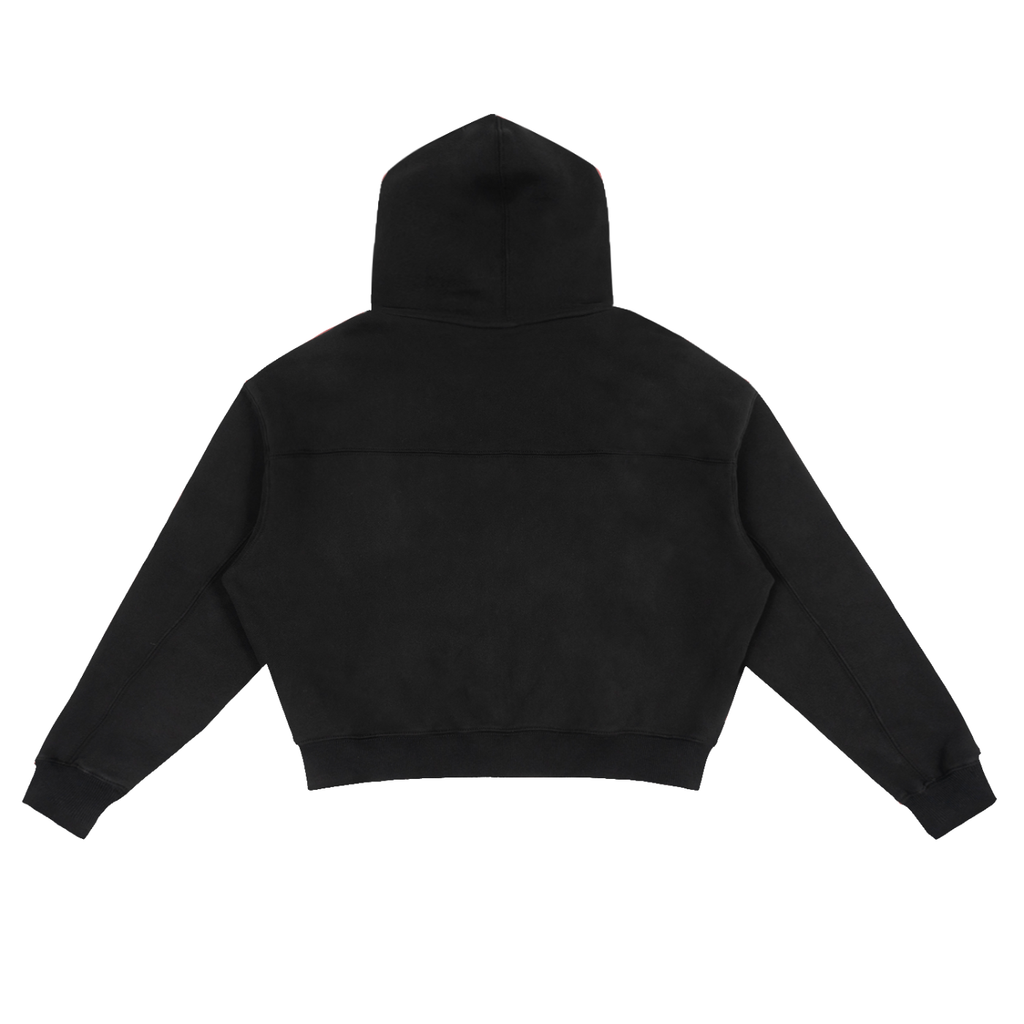 Luxury London Clothing Fleece Zip-Up Boxy Hoodie