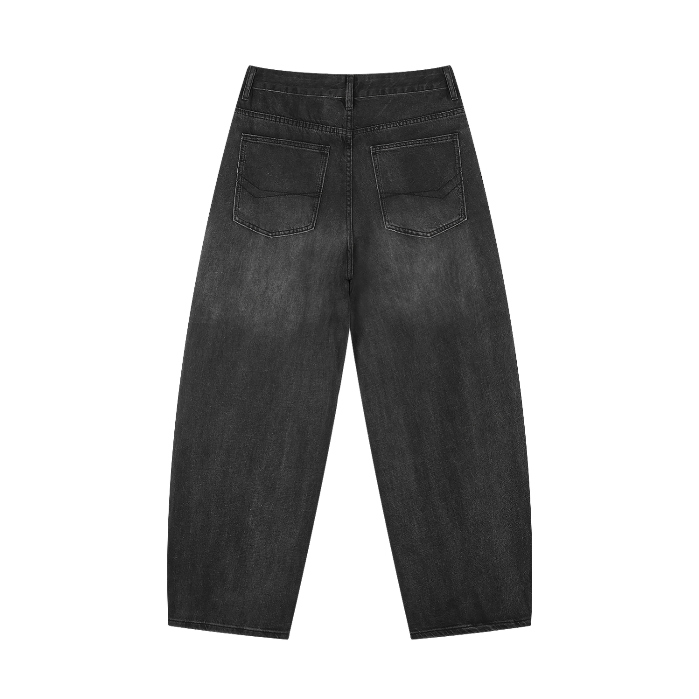 Luxury London Clothing  Vintage Wash Barrel Leg Jeans