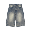 Luxury London Clothing Vintage Wash Baggy Denim Shorts
