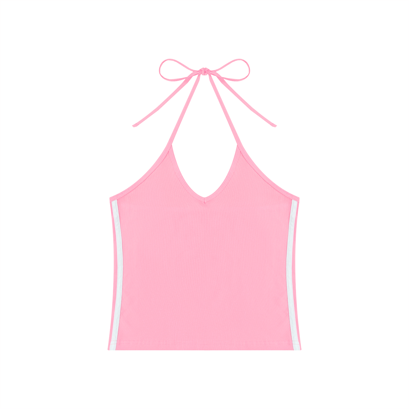 Luxury London Clothing Block Halter Crop Tank Top
