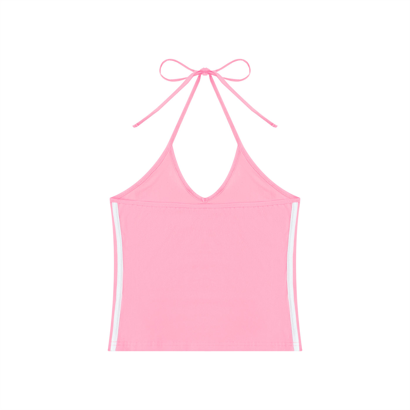 Luxury London Clothing Block Halter Crop Tank Top
